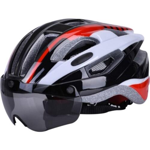Mountain Cycling Helmet Bicycle Helmet Ultralight Bike Helmet with Goggles Cycling Equipment WHShopping