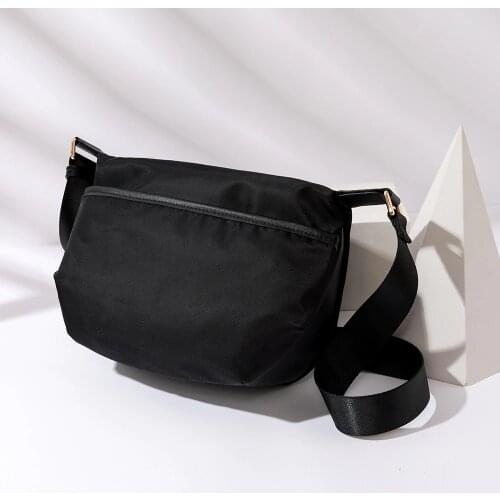 One-shoulder canvas bag Korean simple Oxford cloth cross-body bag commuting large capacity dumpling bag ladies bag