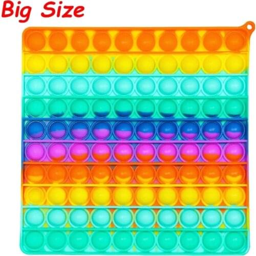 Big Size Fidget Toys Push Bubble For Schoolbag Board Pendant Hot Adult Stress Relief Toy Kits Squishy Kids Anti-Stress Gift