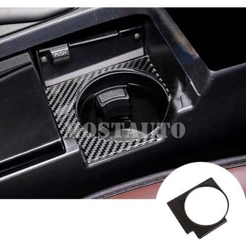 For Lexus ES 250 300h Carbon Fiber Console Water Cup Holder Trim Cover 2013-2017 1pcs Car Accessories Interior Car Decor