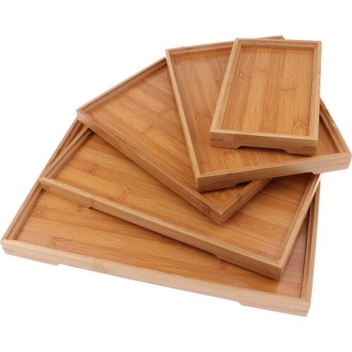 Various Size Exclusive Wood Serving Tray Food Dish Kitchen Vintage Solid - 6 Sizes Available