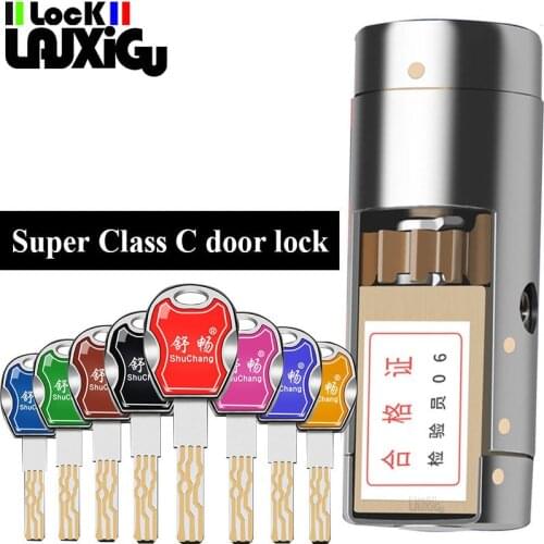 Common standard lock cylinders, cylinder locks for entry doors,key locks.outdoor door locks,Cylinder door lock 8 colorful keys