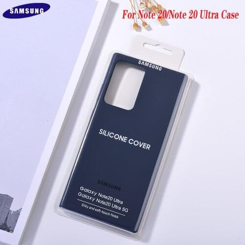 Official Samsung Galaxy Note 20 Ultra Liquid Silicone Shockproof Soft Case 360 Full Protector Back Cover Shell For Galaxy Note20