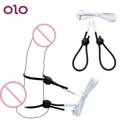 OLO Electric Shork Erotic Penis Rings Penis Extender Cock Rings Medical Themed Toys Sex Products Sex Toys For Men Masturbation