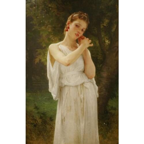 Handmade Oil painting reproduction Earrings by William Bouguereau