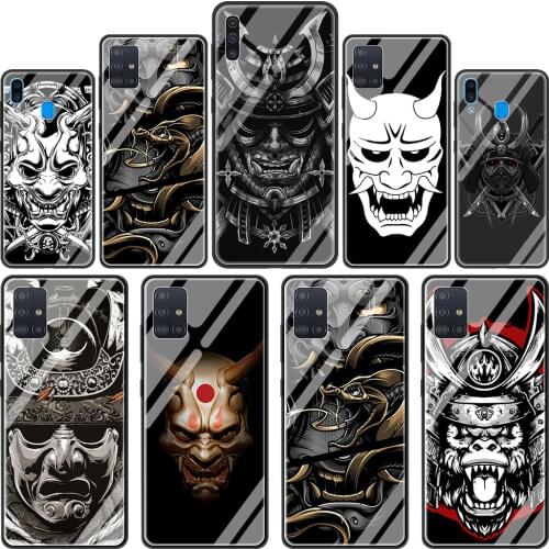 Samurai Glass Phone Case for Samsung Galaxy A51 A50 A71 5G A70 A31 A10 A21s A91 A40 M31 A30 A41 M51 A01 Cover