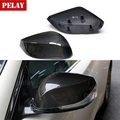 Dry Carbon Rear View Mirror Replacement Style For Infiniti Q50 Q50S Q50L Q70 2014 2015 2016 - UP Q60 QX30 2016+ Dry Carbon Caps