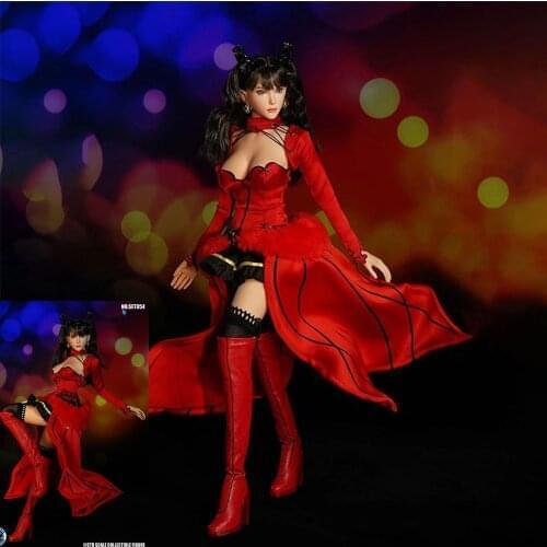 SUPER DUCK SET054 1/6 Magical Girl Head Sculpt and Costume Clothes Set FOR 12'' TBL S10D Pale Body In Stock