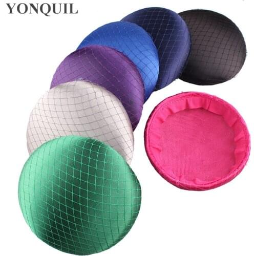 Bride Wedding Fascinator Base 15 CM Women Party Marry Hat DIY Hair Accessories Bridal Wedding Headwear Accessories Mesh Hats