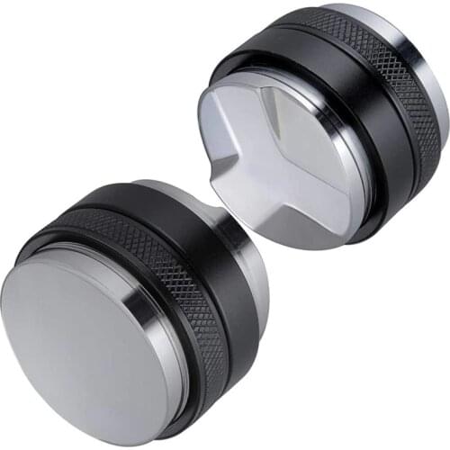 51/53/58mm Adjustable 304 Stainless Steel Coffee Espresso Tamper Macaron Convex Four Angled Slopes Base Distribution Tools