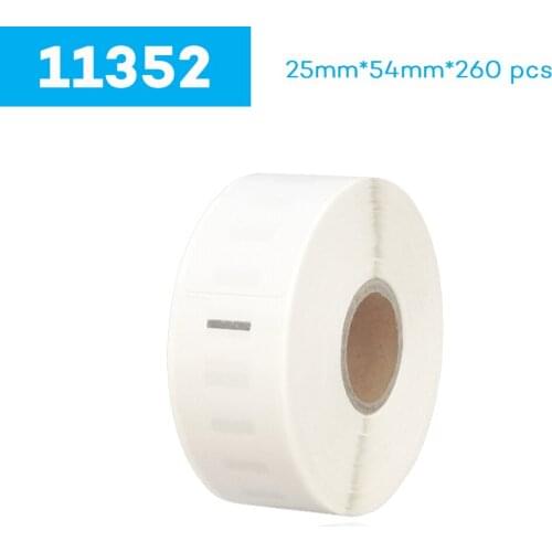260pcs 25mm*54mm LW 11352 Compatible Thermal Paper Compatible for Dymo LaberWriter 450 400 450Turbo Printer SLP 440 450