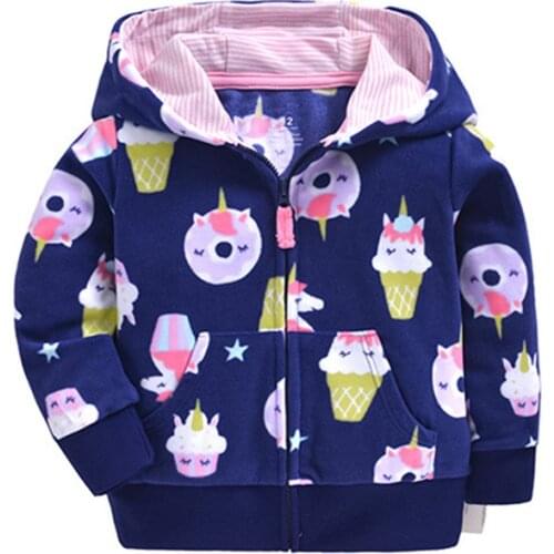2020 New Baby Girls Long Sleeved Pink Cat Hoodie Fleece Tops Toddler T-shirt Kids Clothes Boys Clothes for 9m-3t