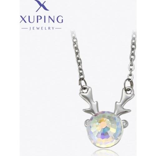 Xuping Jewelry Fashion Crystals Pendantl Necklace with Rhodium Plated for Mothers Day Gifts 550821