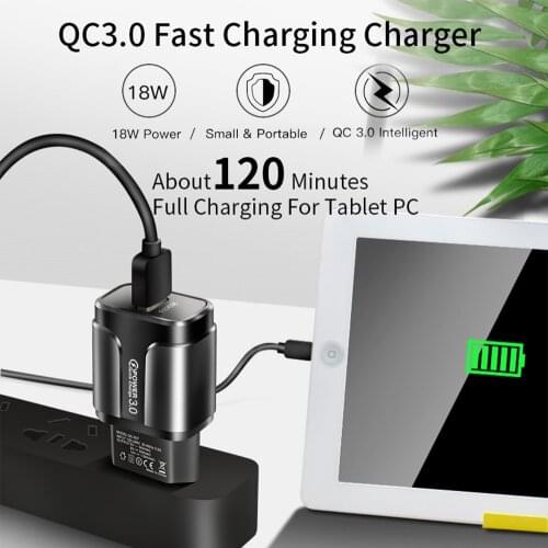 QC 3.0 charger Smart phone tablet PC adapter USB charging head High-end battery charger for iphone samsuang huawei xiaomi phone