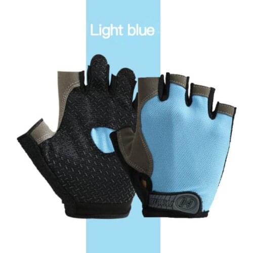 2pcs/pair Cycling Riding Gloves Half Finger Skid Silicone Bicycle Mountain Bike Anti-slip Camping & Hiking Apparel & Accessories