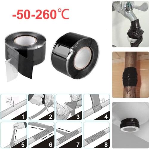 Strong Repair Tape Self-adhesive Tape Waterproof Stop Leaks Seal Repair Tape Silicone Self-fluxing High Pressure Repair Tape 1PC