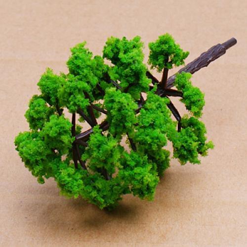 10PCS Model Tree Train Set Plastic Trunks Scenery Landscape Green Wargame Layout