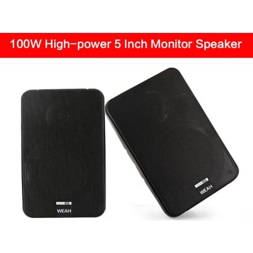 100W 5 Inch High-power Wall-mounted Speaker Monitor Broadcast Speaker Bookshelf Audio HIFI Speaker DIY Fever Passive Audio
