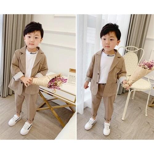 2 3 4 5 6 7 Years Kids Blazer For Boys Girls Suits Set Formal Long Sleeves Blazers Long Pants Shorts 2pcs Toddler Baby Suit Sets
