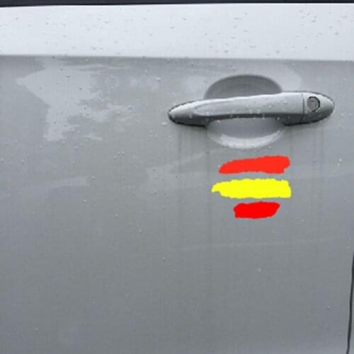 2 psc Creative Spanish Flag Vinyl Decal For Cars /Motorcycles/bicycles Stickers Decoration