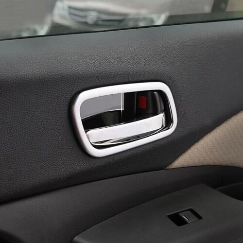 ABS Matte For Honda CRV CR-V 2012 2013 2014 2015 2016 Accessories Car Inner Door Bowl Protector Frame Cover Trim 4Pcs