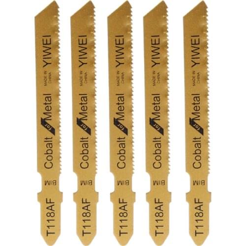 5Pcs/Set HCS T118AF Jig Saw Blades Wood Metal Fast Cutting Reciprocating Saw Blade W315
