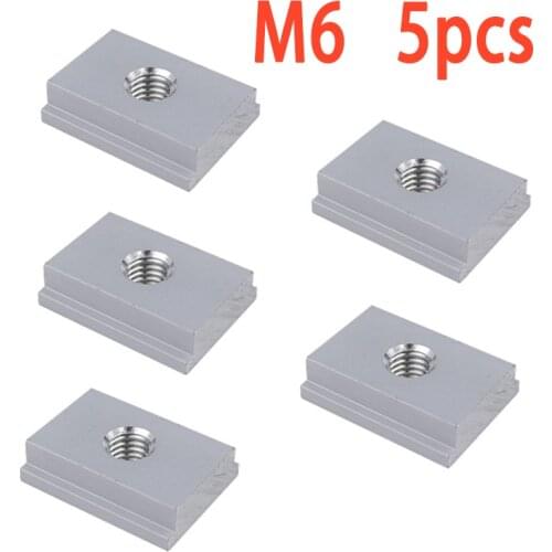 5pcs T-Track Sliding Nuts T Slot Slider For Woodworking Tool Fastener Clamps