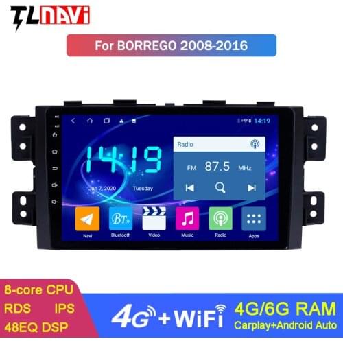4G+64G 9 inch IPS Screen radio Android 9 Bluetooth Car Stereo GPS Navi For 2008-2016 KIA Borrego with Mirror Link WIFI AUX