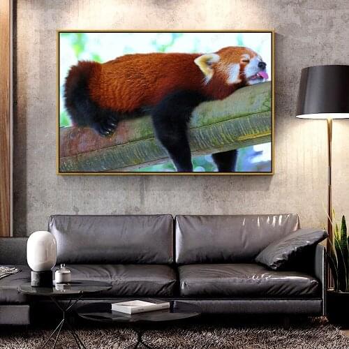 Artcozy Oil Canvas Painting lesser panda For Home Decoration Wall Art