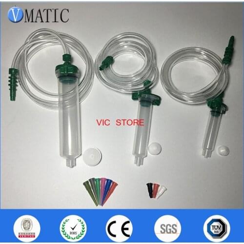 Free Shipping 5cc/10cc/30cc ml Glue Dispensing Pneumatic Plastic Syringe Barrel Adapter (Each Size Have 2 Sets, Totally 6 Sets)