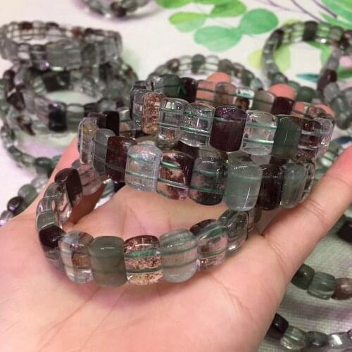 Natural Crystal Green-Phanto stone bracelet natural gemstone beads bracelet DIY jewely for woman for gift wholesale