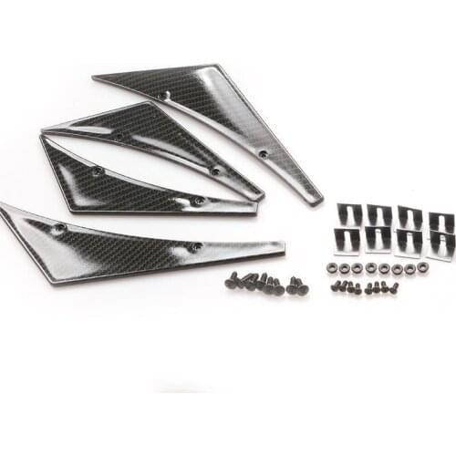 Car decorative carbon grain wind blade General Motors refitted wind blade front guide spoiler parts Car Modification accessories