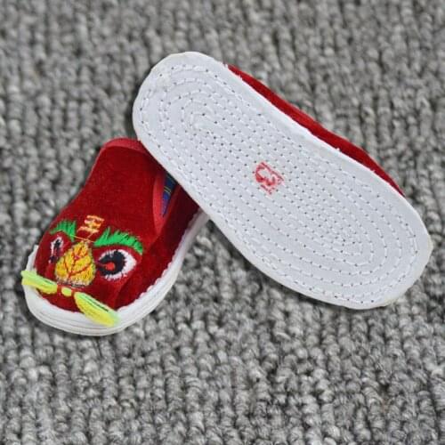 Spring Fall Baby Shoes Old Beijing Cloth Shoes Handmade Children Shoes Embroidery Tigers Shoes Boys Girls Cloth Sole Shoes New