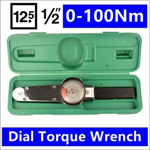 MXITA 1/2 0-100Nm Dial torque spanner High precision pointer hand tools torque wrench