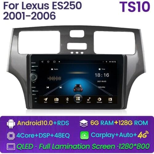 For Lexus ES250 ES300 ES330 2001 2002 2003 2004-2006 8Core Car Stereo Radio Rear Camera DVR 2din BT WIFI Carplay QLED SWC No Dvd