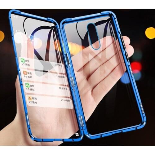 Double Sided Magnetic Case For OPPO Reno Magnet Glass Full Cover For OPPO Reno Z Phone cover Bumper Case For OPPO Reno 10X Zoom