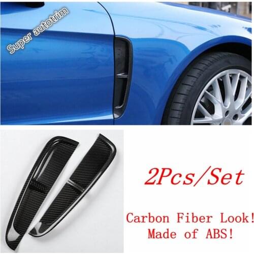Lapetus Outside Body Air Conditioning AC Vent Outlet Flow Fender Molding Cover Trim Fit For Porsche Panamera 971 2017 - 2020