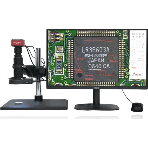 Full HD SONY Sensor 2K 1080P HDMI-compatible Video Electron Microscope Measurement Camera Continuous Zoom Metal PCB Inspection