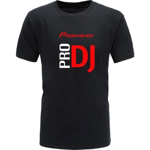 2019 DJ Pioneer PRO O-NECK 100% cotton T-shirt mens new summer fashion T-shirt boy skateboard T-shirt top size XS-M-XXL