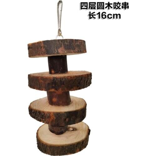 Bird toy parrot bite toy Log Biting String Hamster Bite Toys Totoro round Molars String Rabbit toy