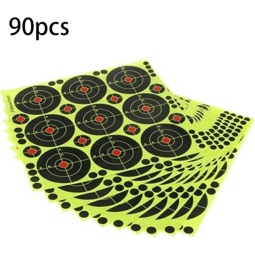 90pcs Per Pack Splash Flower Target 3-inch Adhesive Reactivity Shoot Target Aim For Gun / Rifle / Pistol Binders Targete Sets