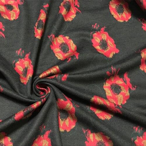 Red Chinese Style Jacquard Fabric for Dresses Clothing Cloth Hygroscopic and Breathable No Ball Sewing Material Fabrics by Meter