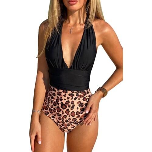 Leopard Swimsuit One-Piece Swimsuit for Women Swimwear and Beachwear One Piece Sexy Bikini Swimsuit Womens Swimwear for Girls