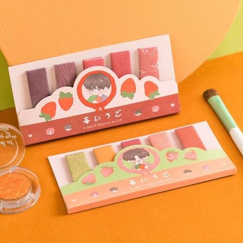 TUTU Mini Cute Kawaii Cartoon strawberry Memo Pad Sticky Notes Memo Notebook Stationery Note Paper Stickers School H0429