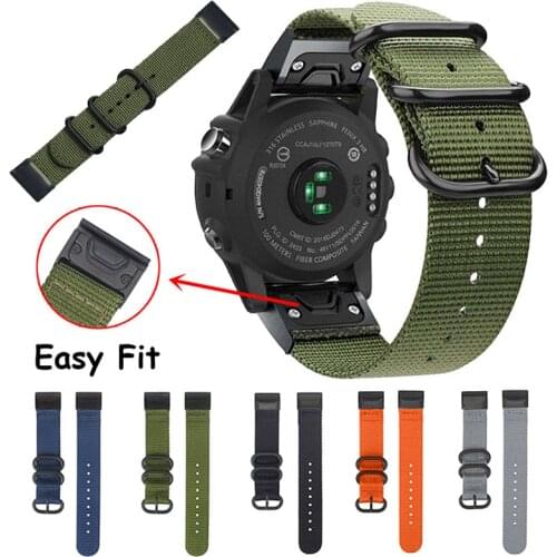 Fashion Woven Nylon Watch Band For Garmin Fenix 6/6X Pro/6S 5/5X Plus Watch Accessories Hight Quality Replacement Wrist Strap