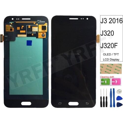 TFT/OLED J320 LCD For Samsung Galaxy J3 2016 J320 J320F SM-J320F lcd Display Touch Screen Digitizer Assembly Repair Parts