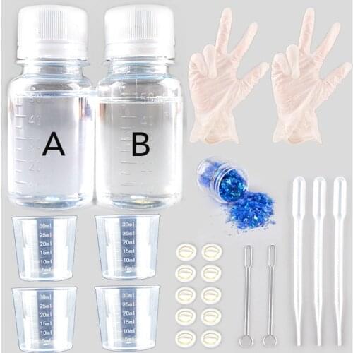 Diy Crystal Epoxy Tool Set Ab Rubber Bracelet Pendant Jewelry Silicone Epoxy Mold Combination A66
