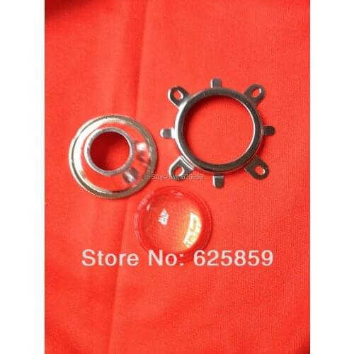 5Set 44mm Optical Glass LED Lens 60 Degree + 50mm Reflector Collimator + Fixed Bracket for 10W COB High Power Chip