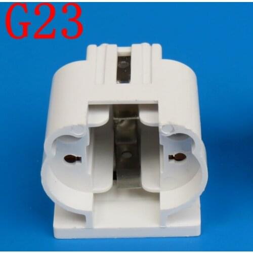 Free ship 10pcs/lot G23 lamp holder / H Tube 11W energy-saving LED horizontal Plug Lamp Socket G23 two needle Plug Light BASE