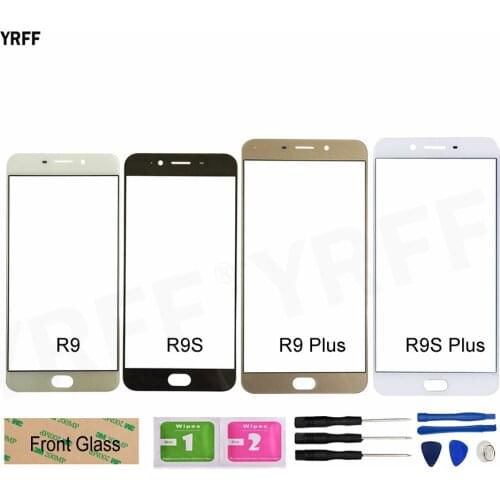 For Oppo R9s Plus CPH1611 Front Glass Panel For Oppo R9 Plus X9079 (No Touch Screen) Outer Glass Cover F1 Plus Repair Parts Tool